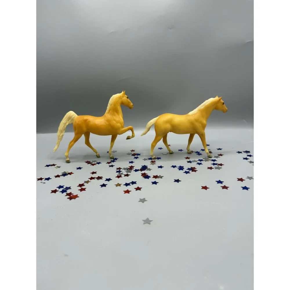 1990s Vintage Breyer Paddock Pals Horse Pair ASB Palomino #9015 #9030